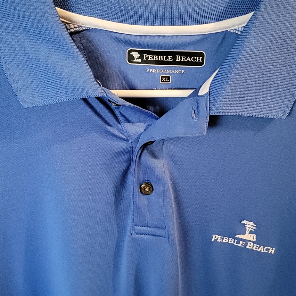 Pebble beach performance men's XL golf polo